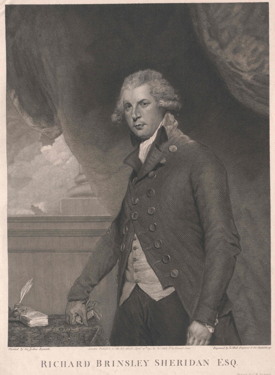 Richard Brinsley Sheridan alkotó: Artist Unknown