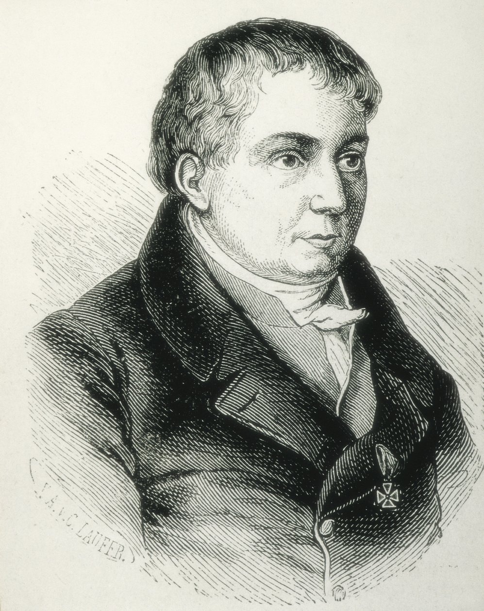 SCHLEGEL, Friedrich von (1772-1829). Német költő, kritikus és tudós. A német romantika kritikai vezetője. Metszet alkotó: Artist Unknown