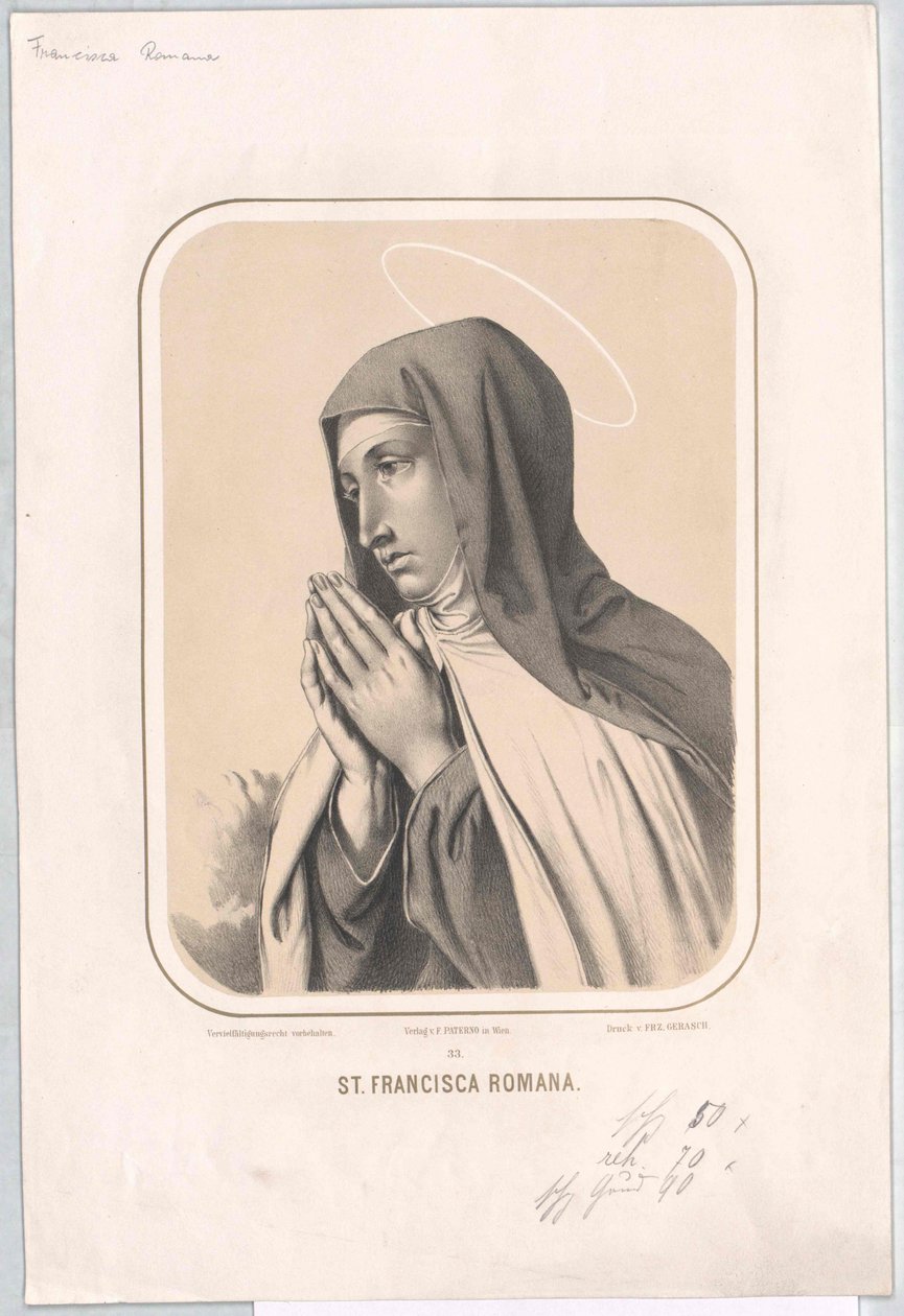 Saint Frances Romana alkotó: Artist Unknown