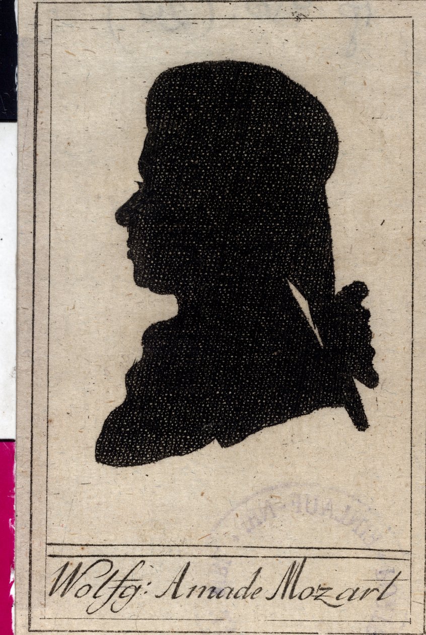 Wolfgang Amadeus Mozart sziluettje alkotó: Artist Unknown