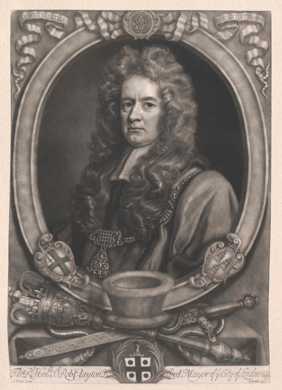 Sir Robert Clayton (nyomtatás) alkotó: Artist Unknown