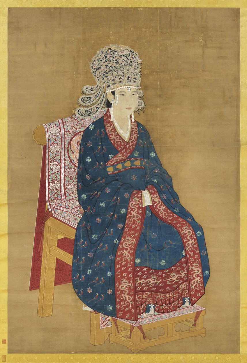Ülő portré a Song-dinasztia Xiang császárnőjéről (tinta és szín, selyem; függő tekercs) alkotó: Artist Unknown