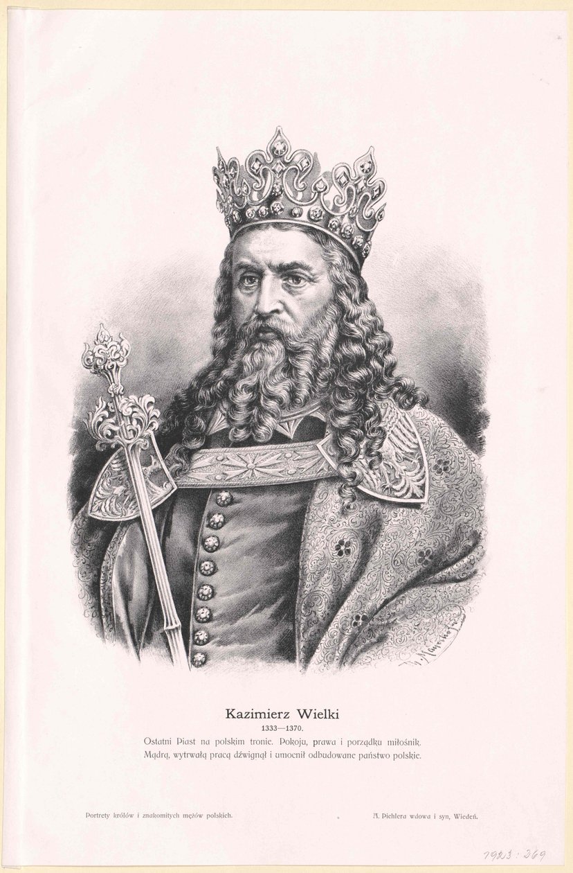A nagy lengyel király, III. Kázmér alkotó: Artist Unknown
