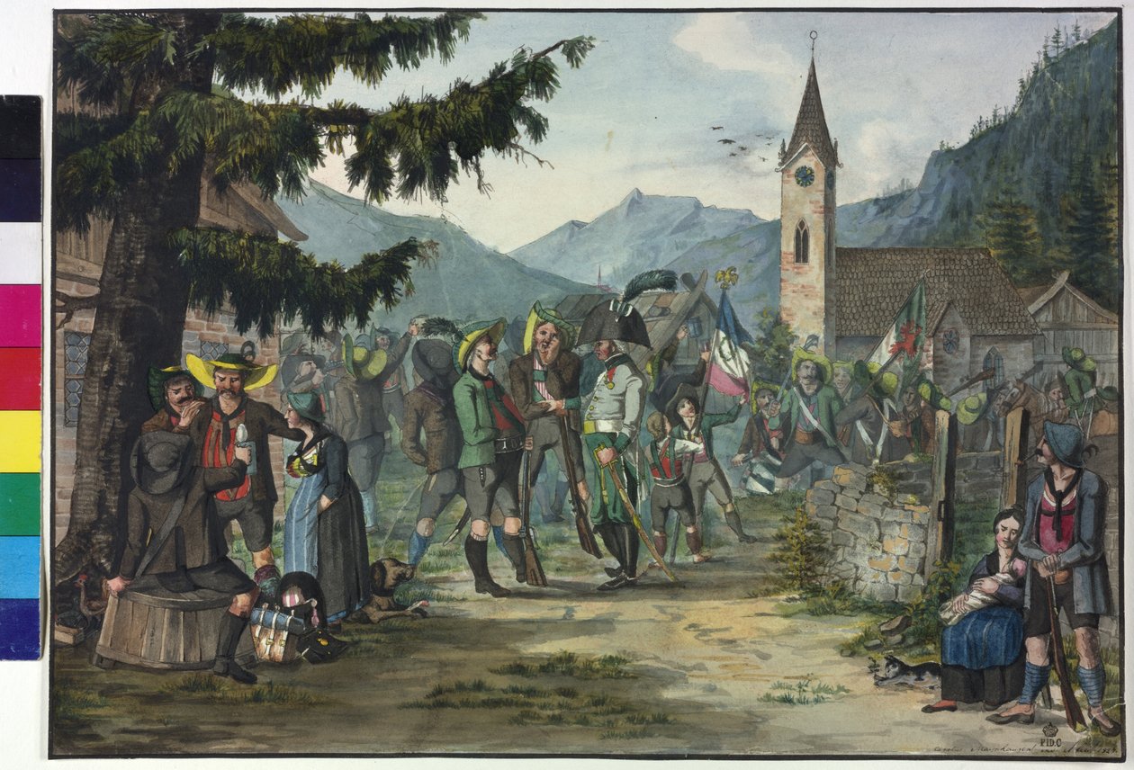 A parasztok hódító visszatérése a francia férfiak elleni harc alapján alkotó: Artist Unknown