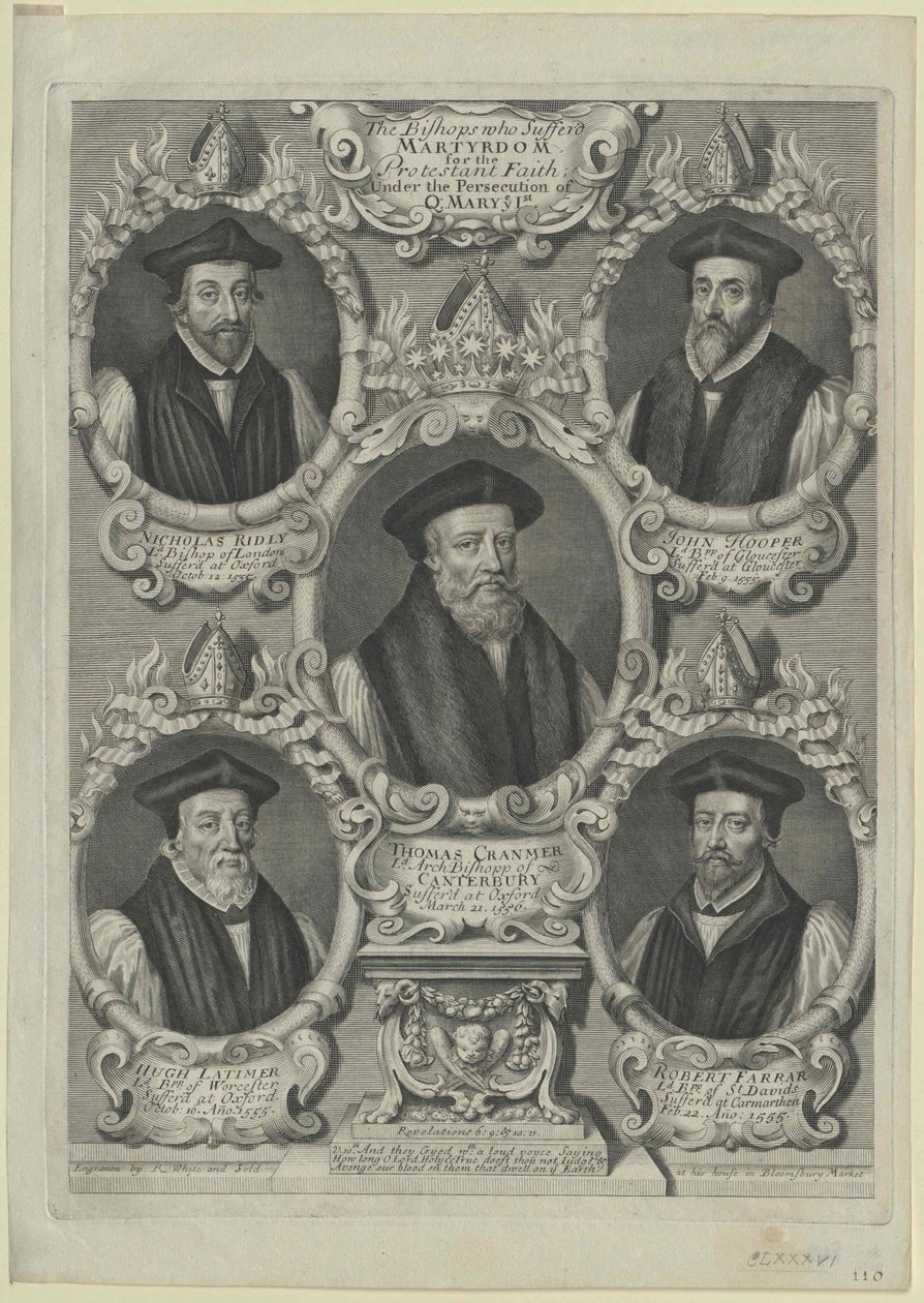 Thomas Cranmer (nyomtatás) alkotó: Artist Unknown