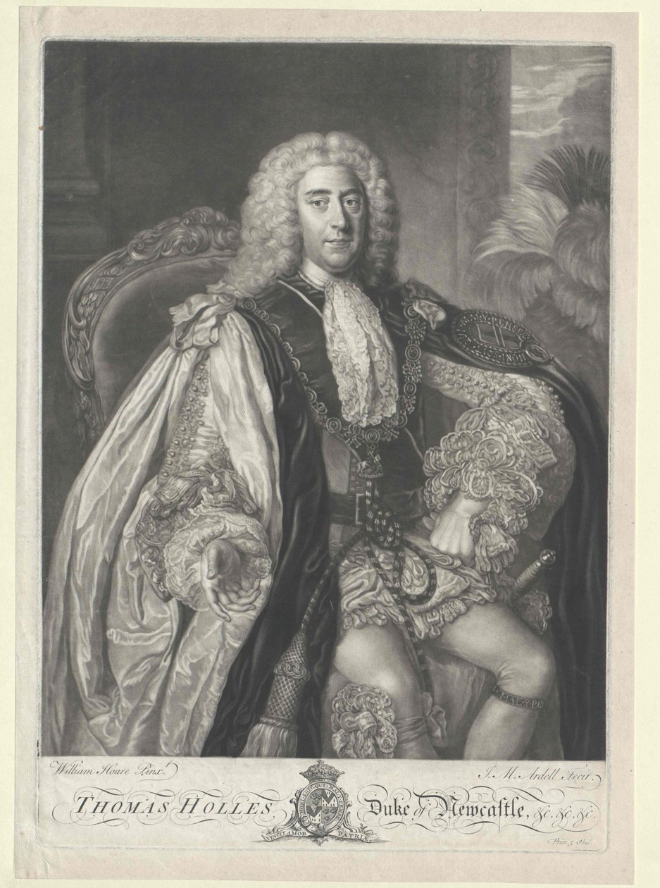 Thomas Pelham-Holles Newcastle hercege alkotó: Artist Unknown