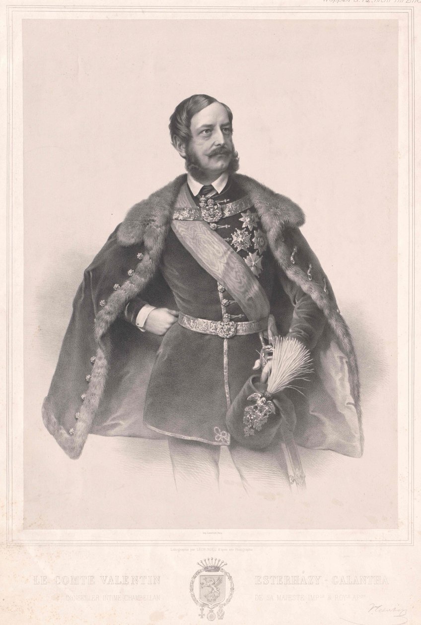 Valentine gróf báró von Galantha Esterházy Esterházy báró alkotó: Artist Unknown