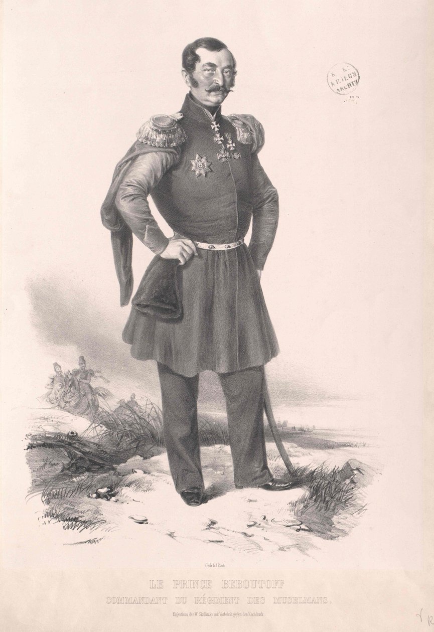 Vaszilij Oszipov gróf Bebutov alkotó: Artist Unknown