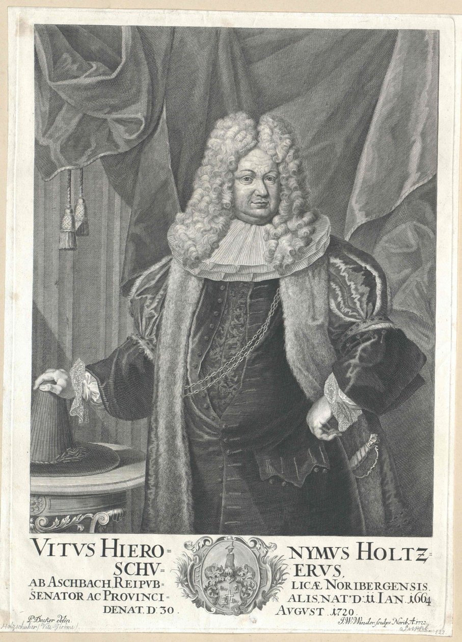 Vitus Jerome Holzschuher Aspachból alkotó: Artist Unknown