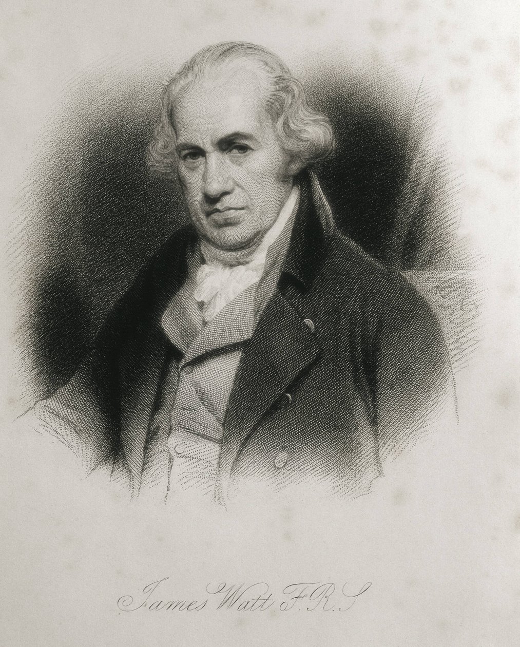 WATT, James (1736-1819). James Watt portréja. Metszet. alkotó: Artist Unknown
