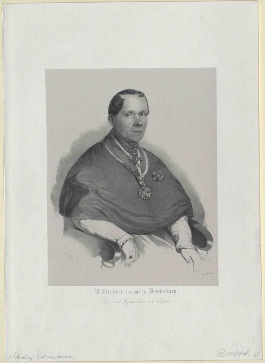 Wilhelm báró Schneeburg a Salthaus és a lemez alkotó: Artist Unknown