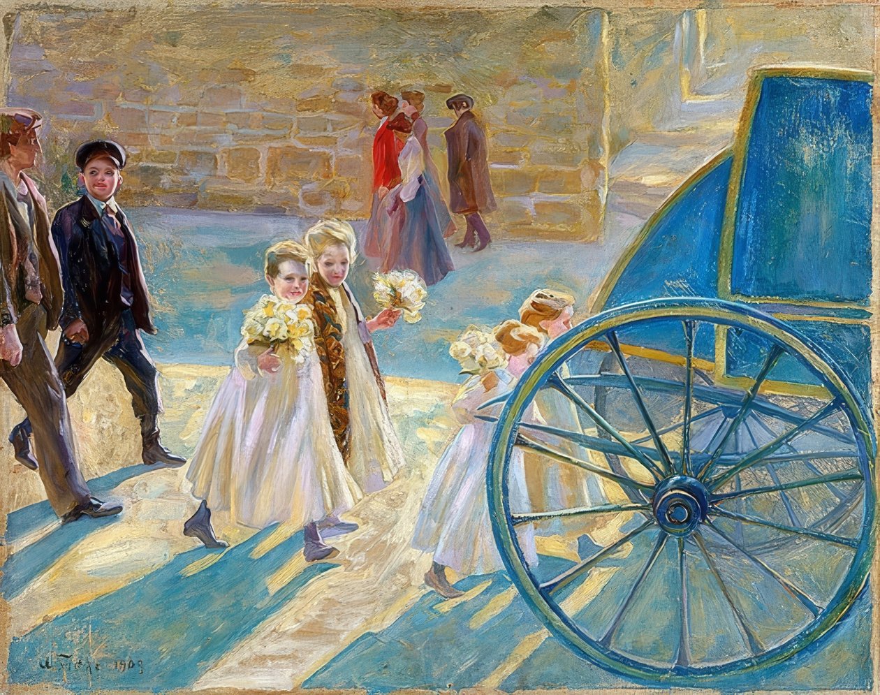 Egy gyermek temetése. 1909 alkotó: Arturo Fittke