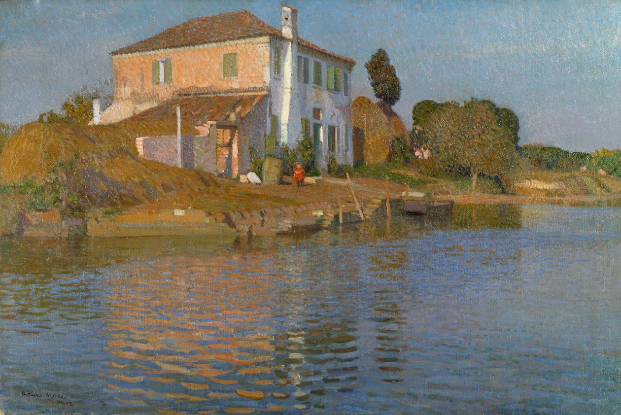 Sziget Torcello előtt (olaj, vászon) alkotó: Arturo Noci