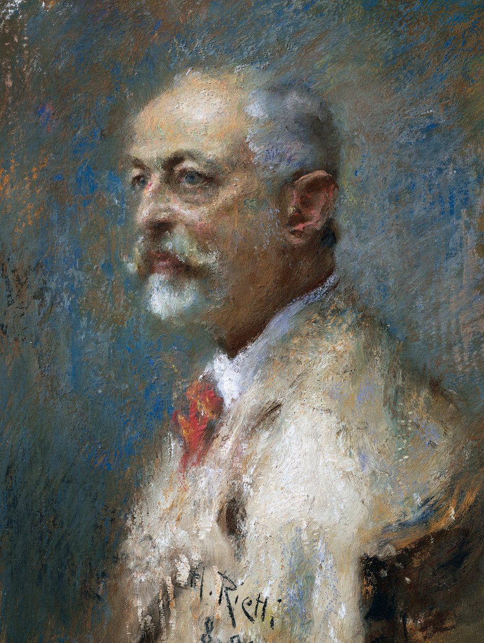 Giuseppe Sartorio olasz szobrász (1844-1922) portréja, Arturo Rietti (1863-1943), olaj, vászon. Olaszország, XX. század. alkotó: Arturo Rietti