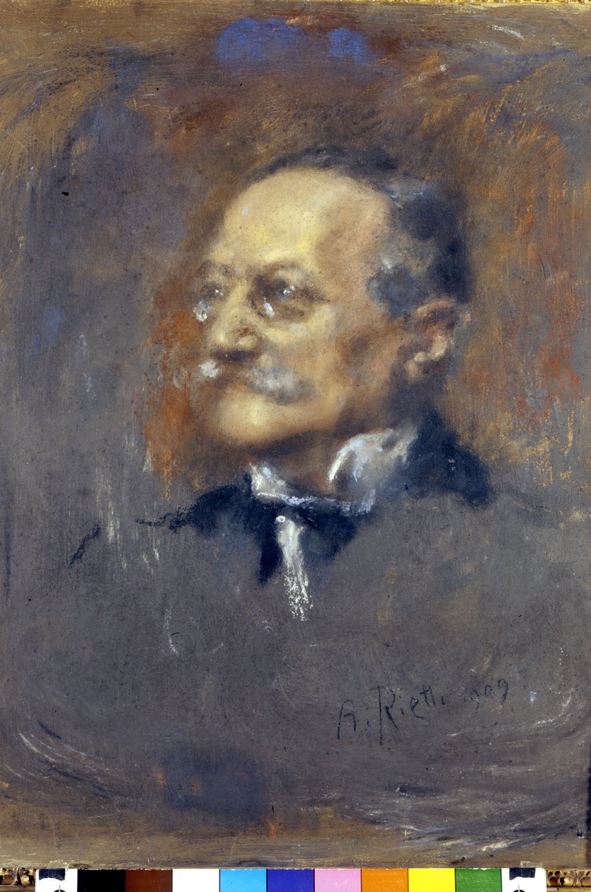 Arrigo (vagy Enrico) Boito (1842-1918) olasz zeneszerző és író portréja. (Pastel de Rietti). alkotó: Arturo Rietti