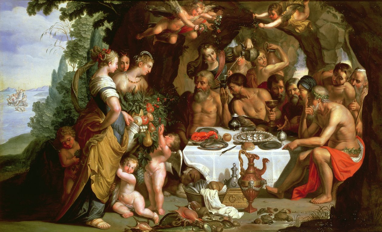 Achelous ünnepe, 1625-29 (olaj, réz) alkotó: Artus Wollfort