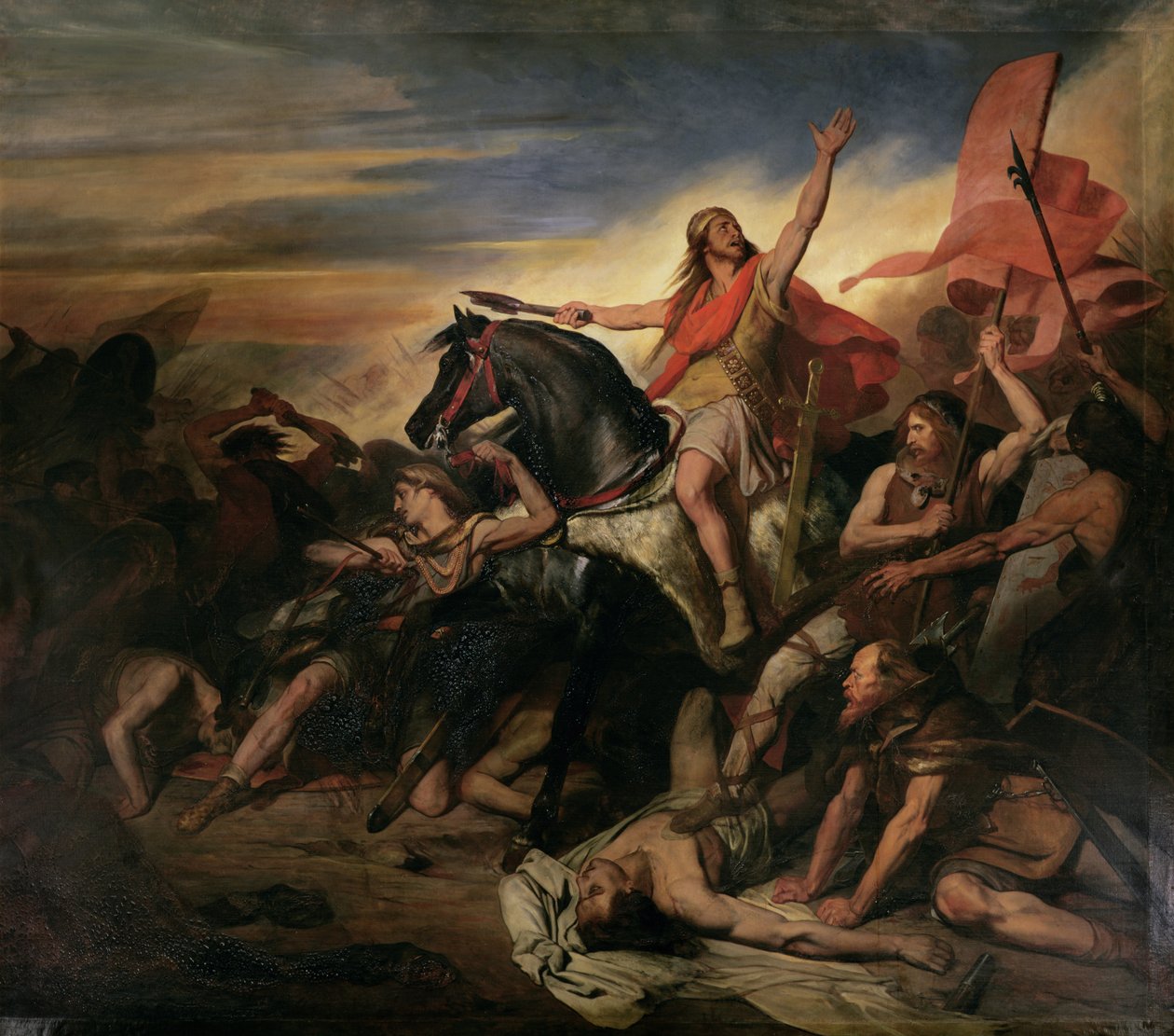 Tolbiaci csata i.sz. 496-ban, 1837-ben alkotó: Ary Scheffer