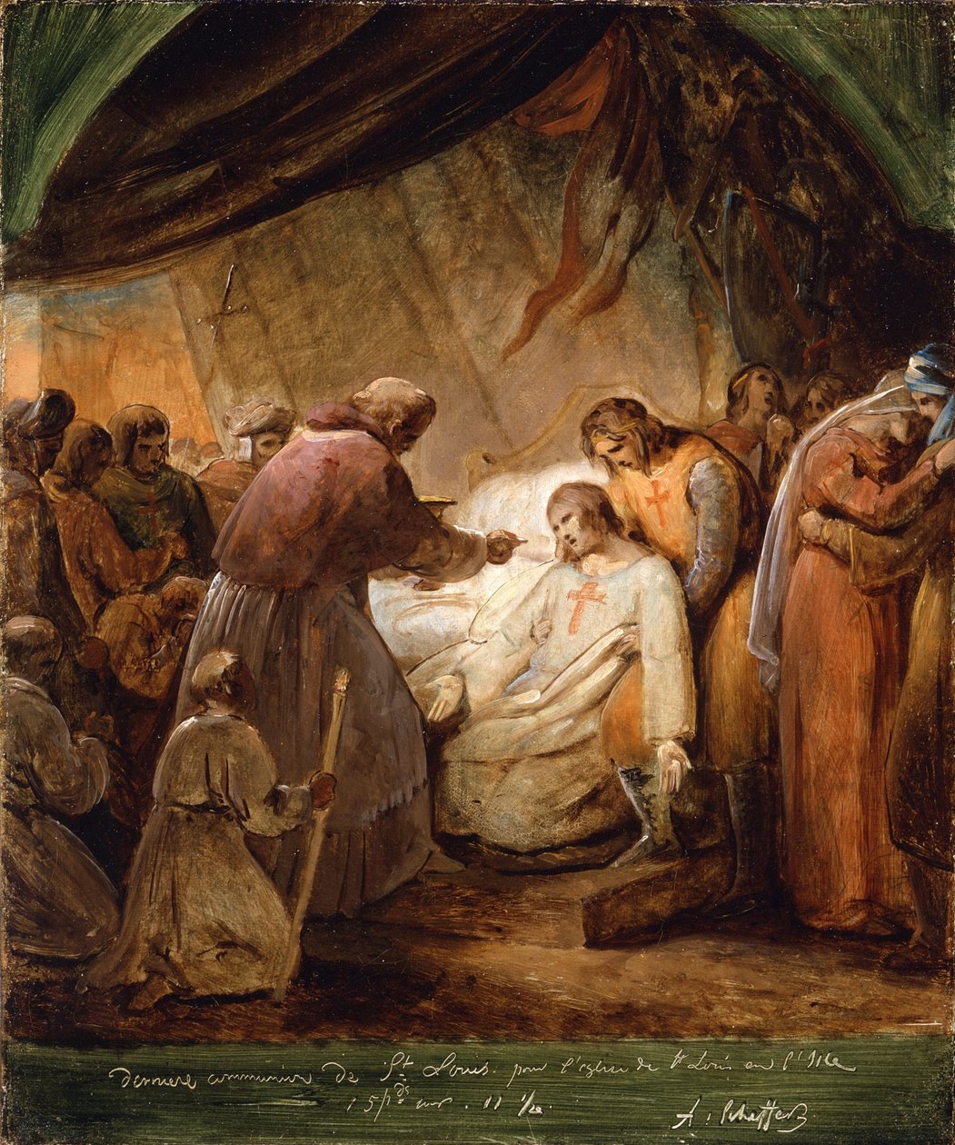 Szent Lajos utolsó áldozása, 1823 alkotó: Ary Scheffer