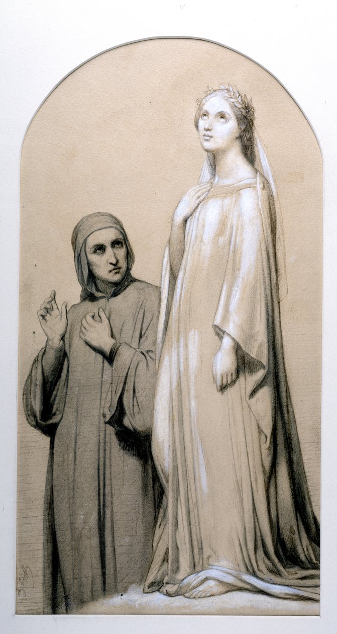 Dante és Beatrice alkotó: Ary Scheffer