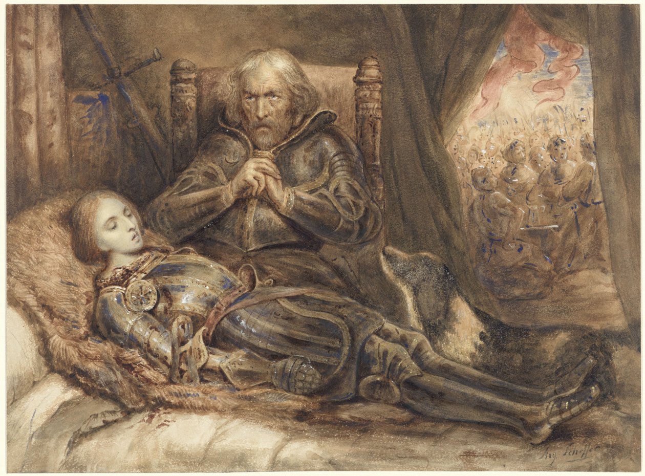 Eberhard von Württenberg gyászolja fiát alkotó: Ary Scheffer
