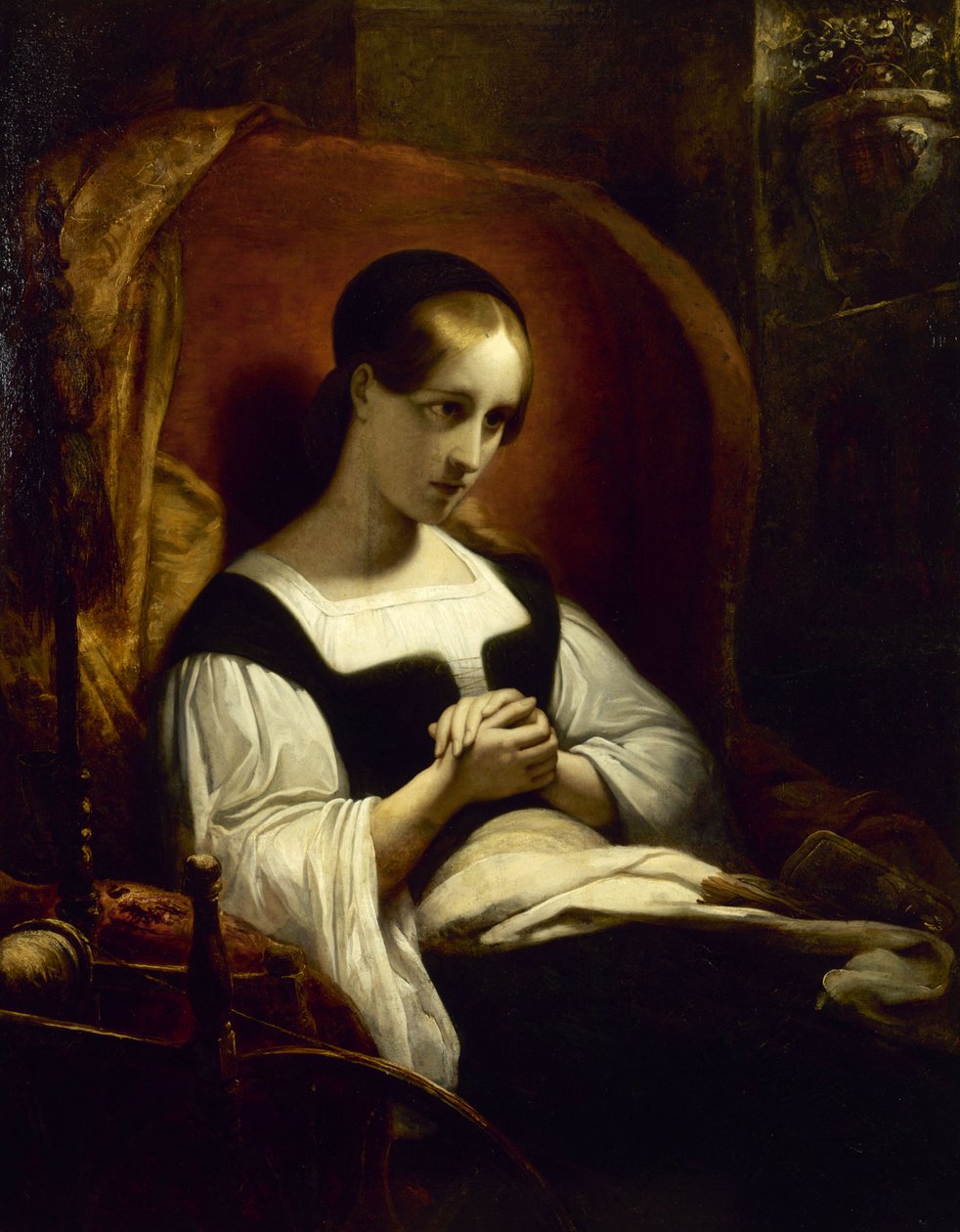 Marguerite au rouet Gretchen a forgó keréknél, c. 1831. alkotó: Ary Scheffer