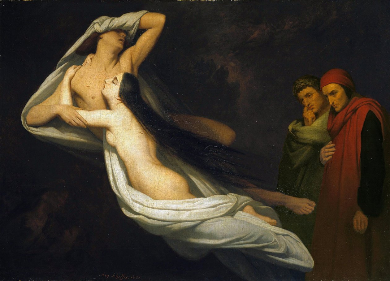 Paolo és Francesca, 1854 alkotó: Ary Scheffer