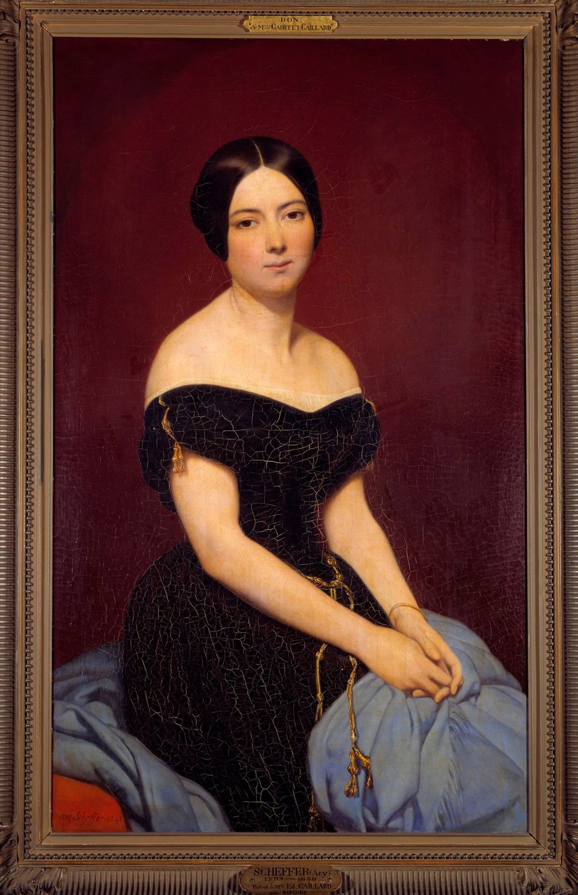 Madame Edmond Caillard portréja, szül. Sipierre Ary Scheffer festménye (1795-1858) 1842 V. 1,18x0,74 m Párizs, Carnavalet Múzeum alkotó: Ary Scheffer