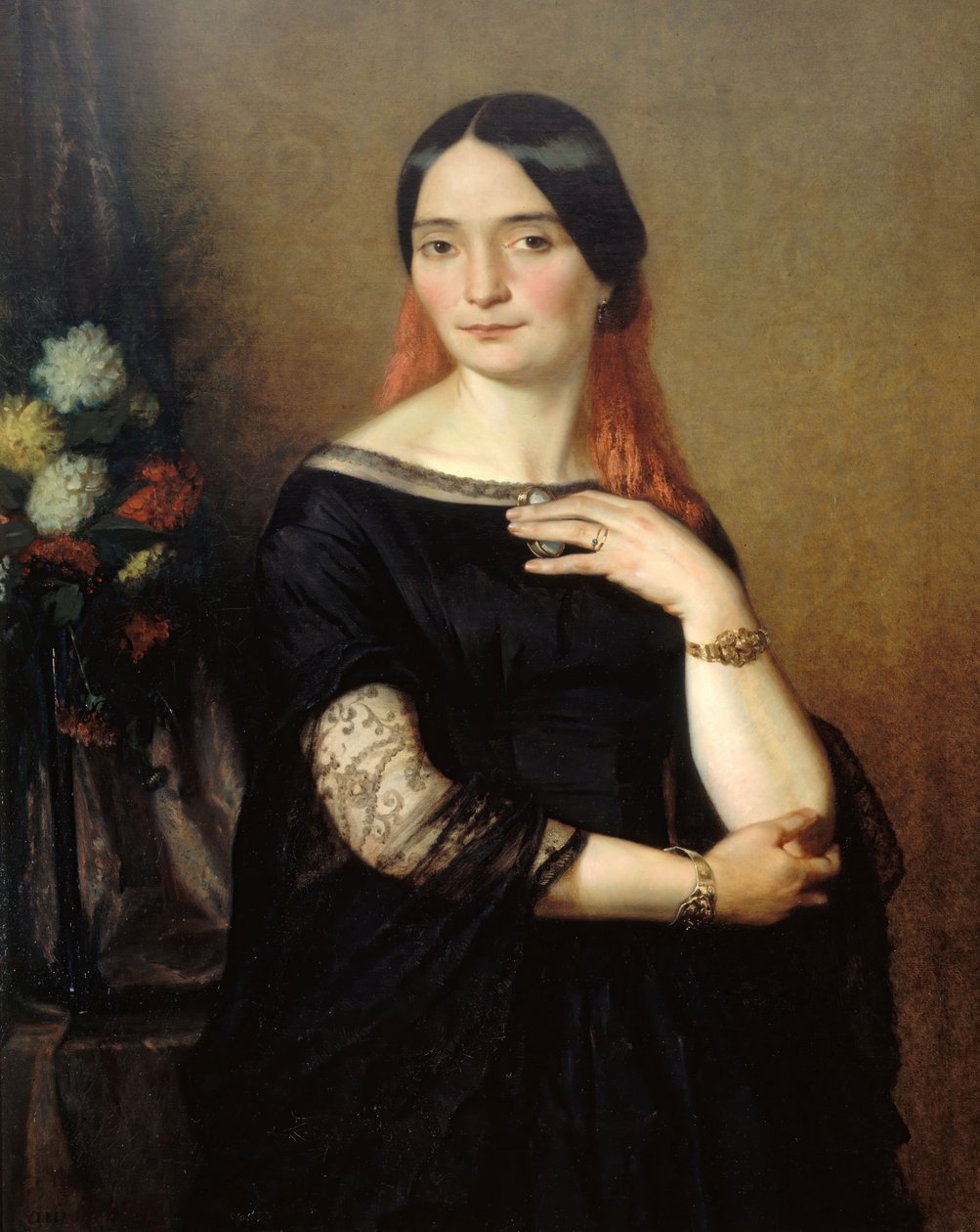 Mademoiselle Mars Anne Francoise Hyppolyte Boutet 1779-1847 színésznő portréja. alkotó: Ary Scheffer