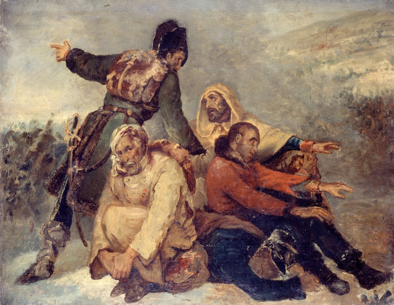 Négy útbaigazított hadsereg katona, c. 1826. alkotó: Ary Scheffer