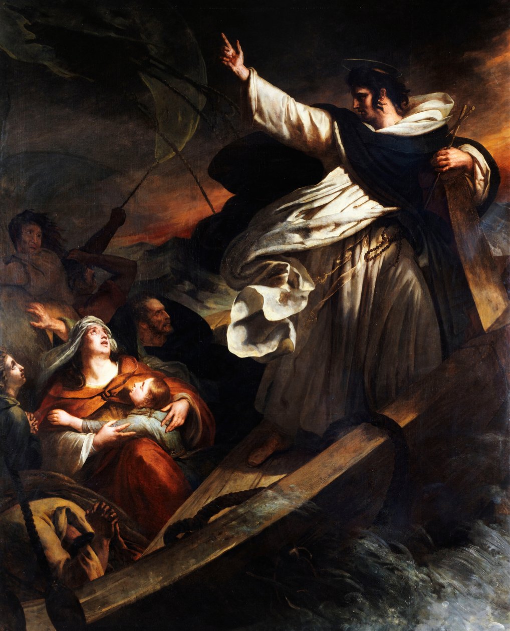 Aquinói Szent Tamás az Istenbe vetett bizalmat hirdeti az 1823-as vihar idején. alkotó: Ary Scheffer