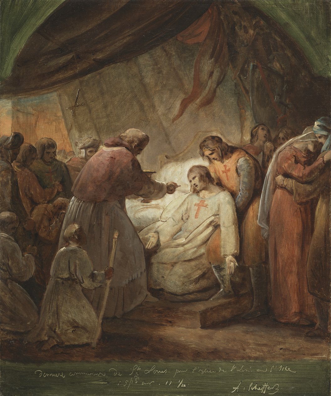 Szent Lajos utolsó áldozása alkotó: Ary Scheffer