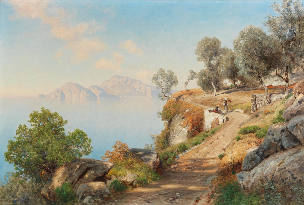 Német: Capri látképe alkotó: Ascan Lutteroth