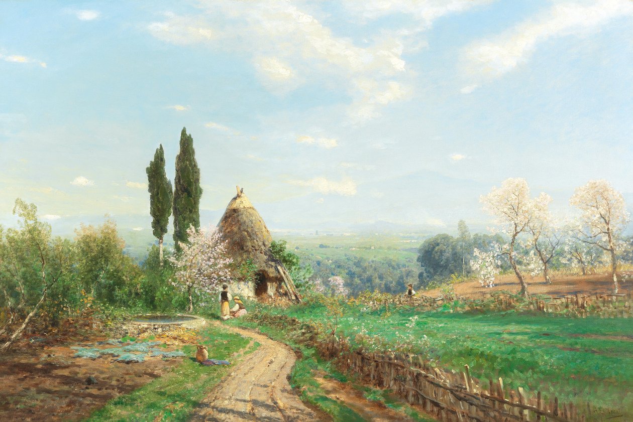 Tavasz a Campagnában alkotó: Ascan Lutteroth