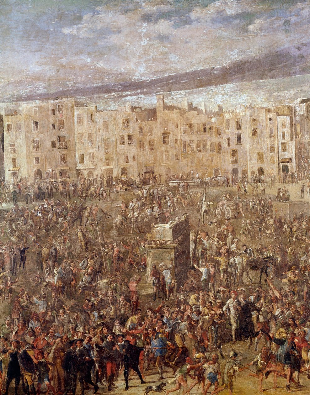 Marche tér Nápolyban, Masaniello forradalma idején Ascanio Luciani festménye (kb. 1621-1706) Nápoly, San Martino Nemzeti Múzeum alkotó: Ascanio Luciani