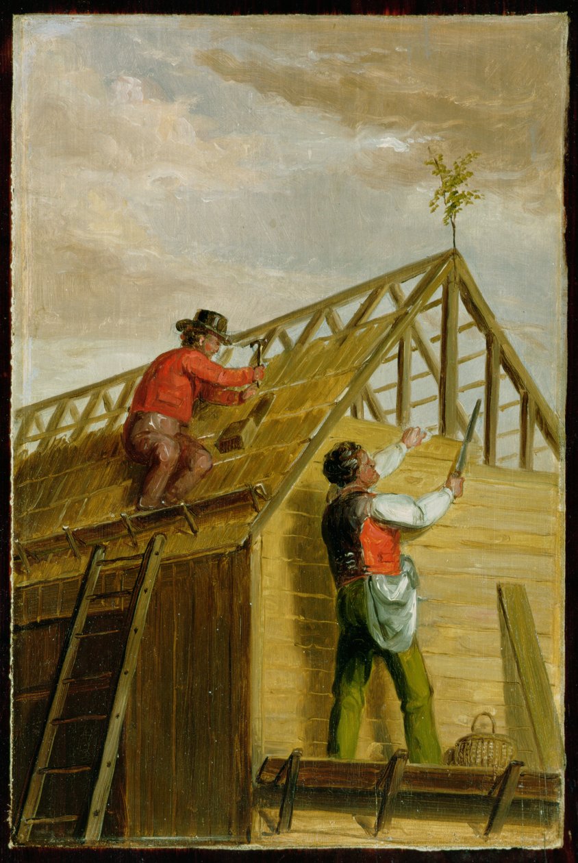 Barn Builders, 1836 (olaj, fa) alkotó: Asher Brown Durand