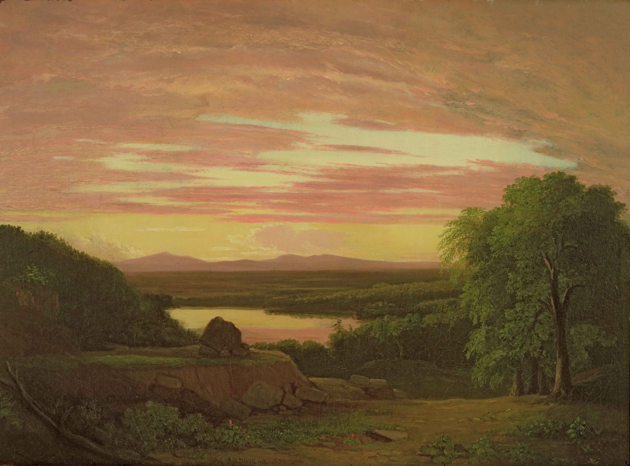 Táj, naplemente, 1838 alkotó: Asher Brown Durand