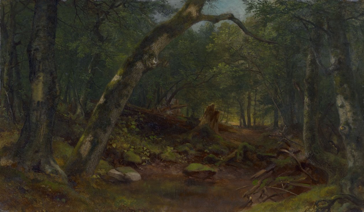 A Művészek utcája eső után alkotó: Asher Brown Durand