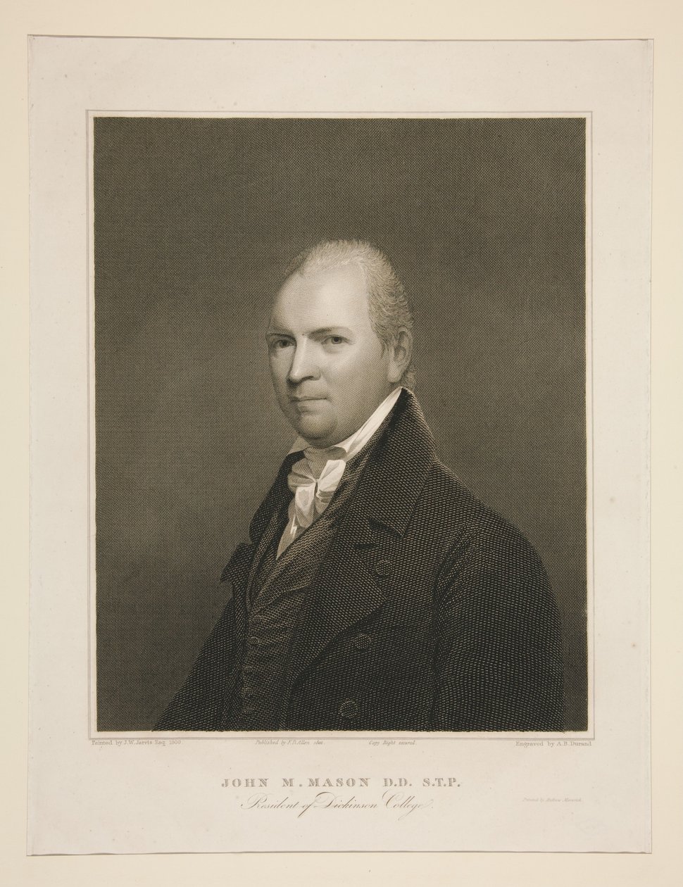 John M. Mason, D.D., S.T.P., a Dickinson College rektora alkotó: Asher Brown Durand