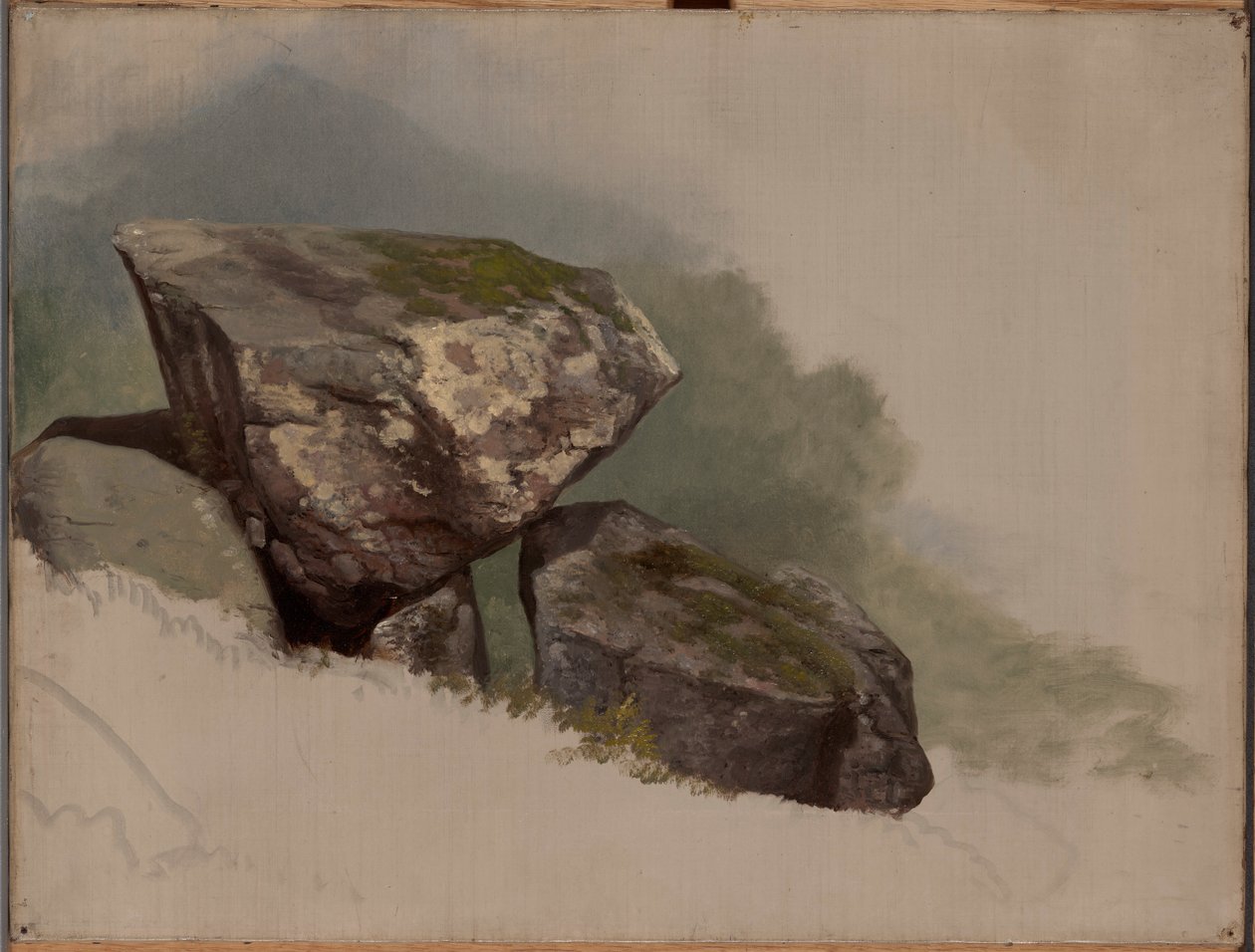 Egy szikla tanulmányozása alkotó: Asher Brown Durand