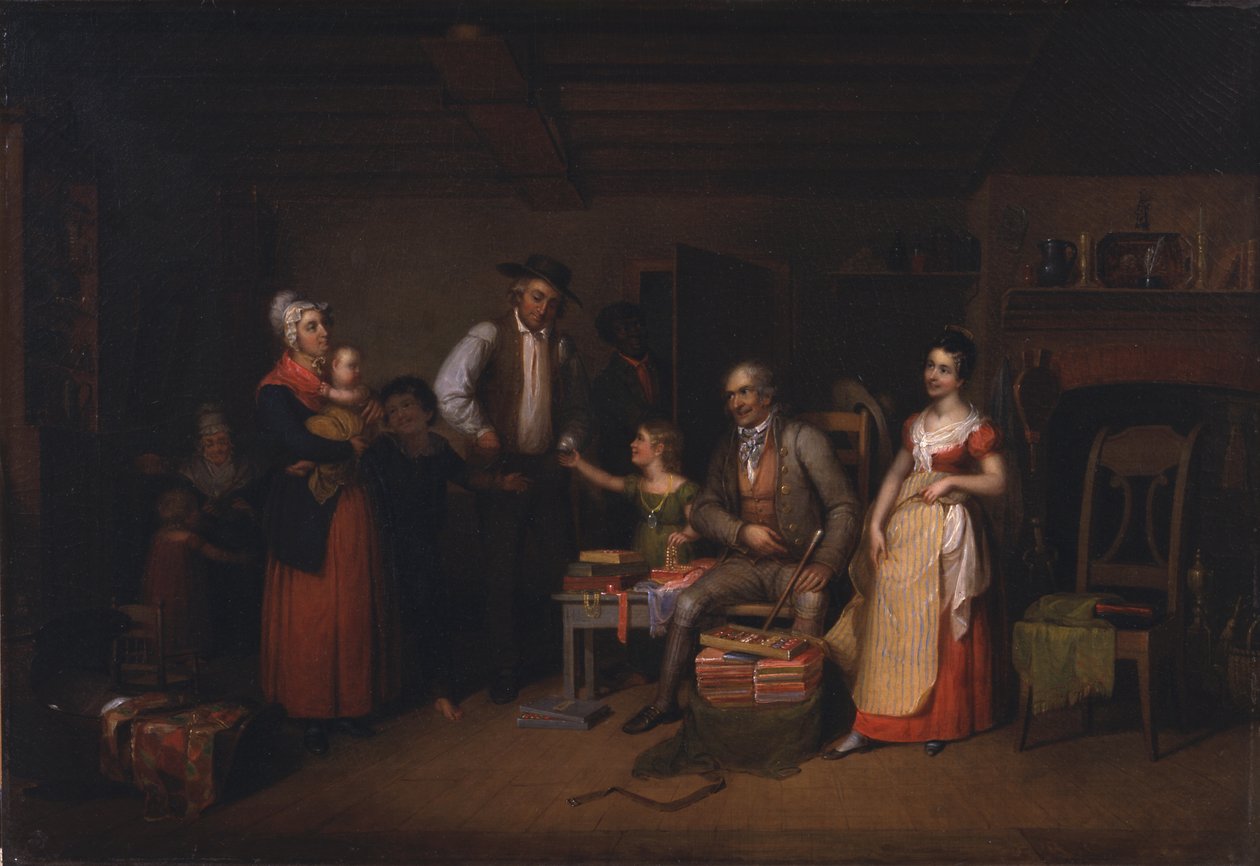 A Pedlar áruit mutatja be alkotó: Asher Brown Durand