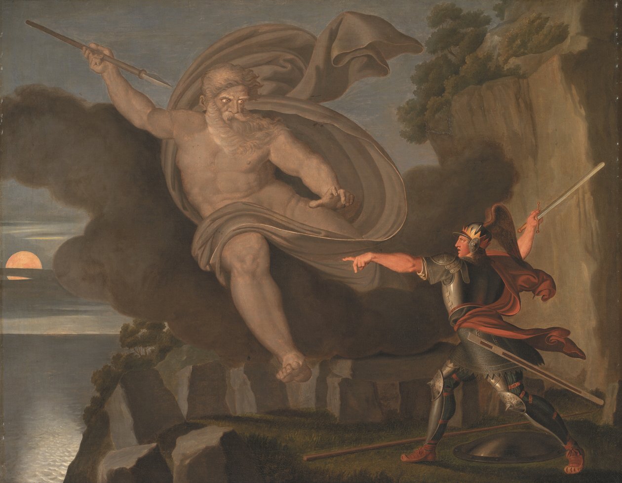 Fingal csatája Loda szellemével alkotó: Asmus Jacob Carstens