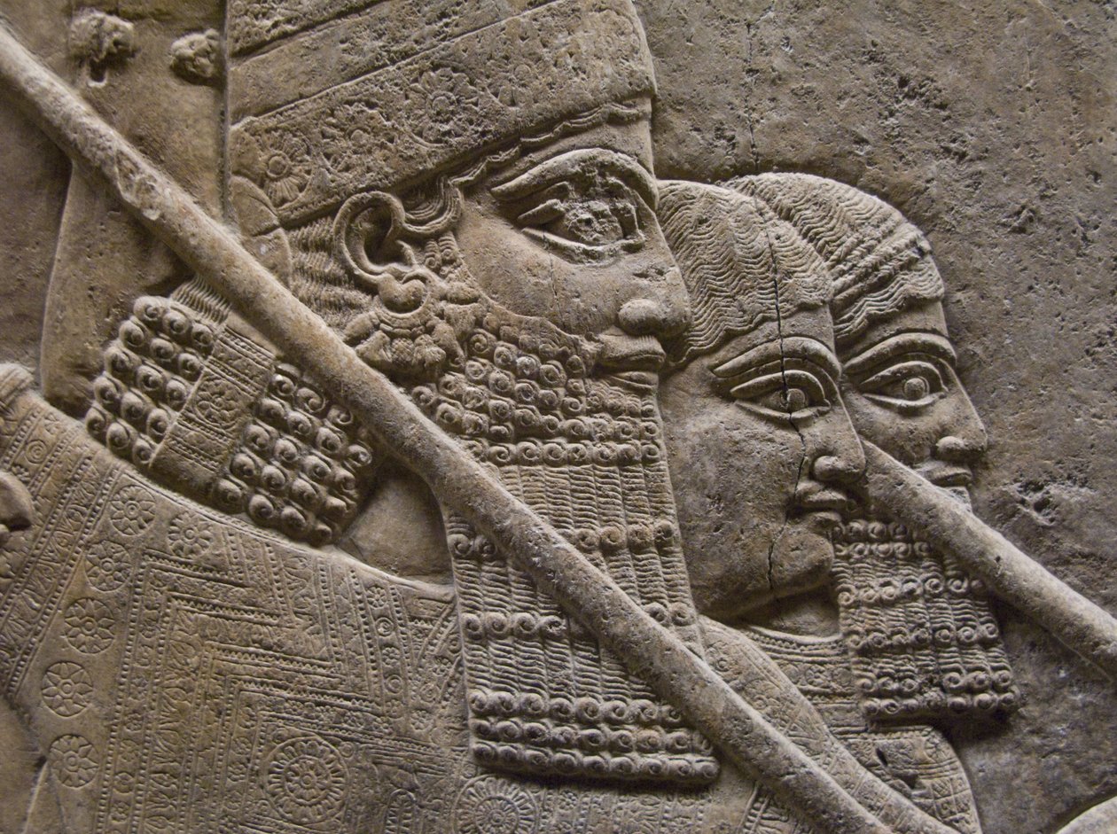 II. Ashurnasirpal király egy királyi oroszlánvadászat során, 7. század. időszámításunk előtt alkotó: Assyrian