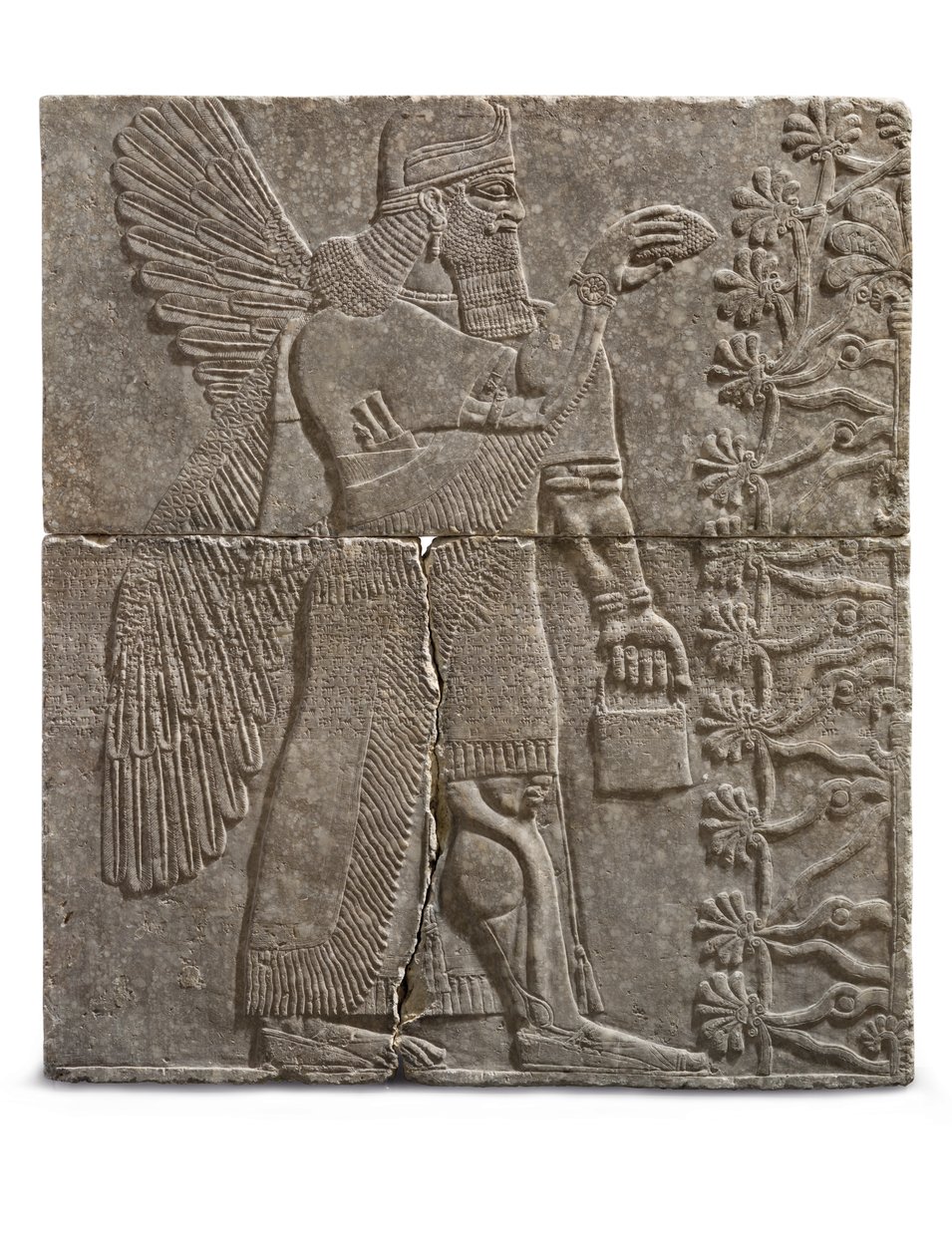 Egy szárnyas géniusz domborműve, Ashurnasirpal uralkodása, ie 883-859 körül alkotó: Assyrian