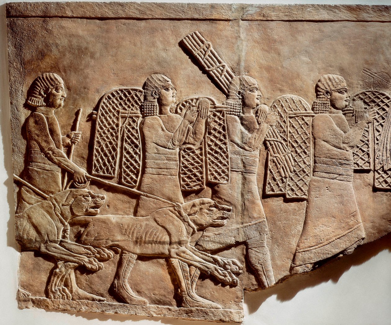 Ashurbanipal-vadászat jelenete, Ninive királyi palotáiból, ie 645 körül (kő dombormű) alkotó: Assyrian