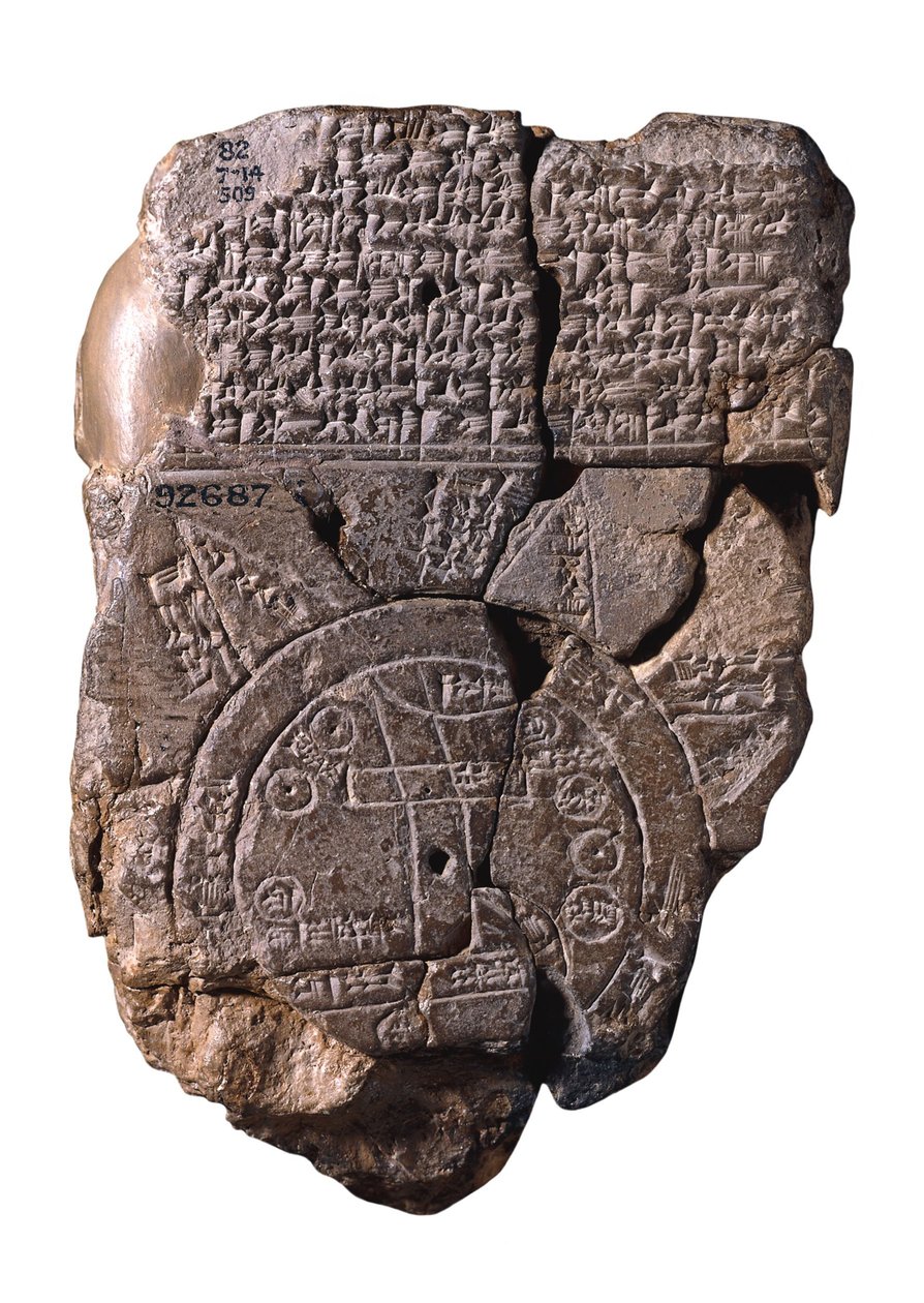 A babilóniai világtérkép c. 510-c. Kr.e. 500 alkotó: Assyrian