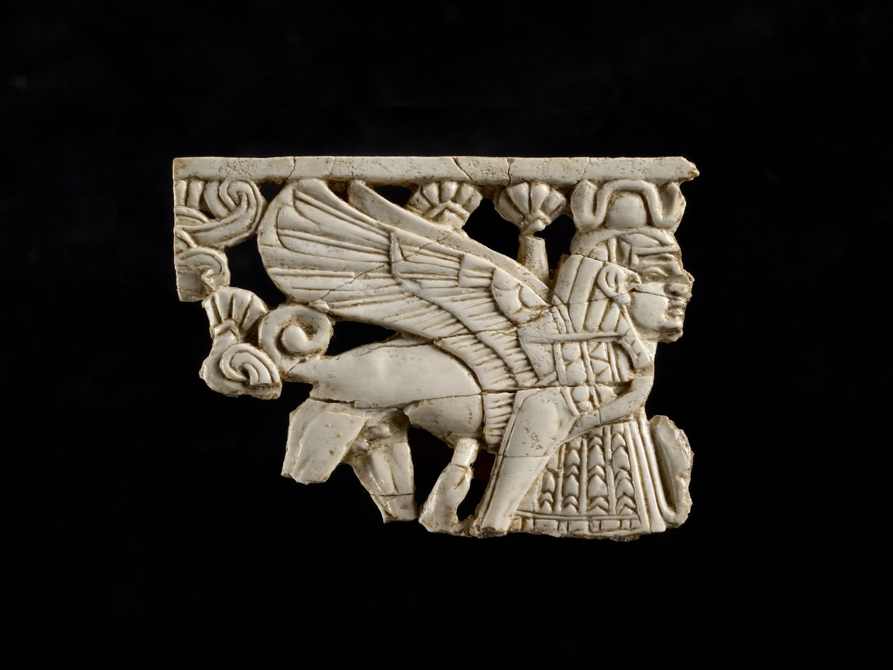 Szfinx töredék a Shalmaneser erődből, Nimrud, Asszír, Kr.e. 8. század alkotó: Assyrian School