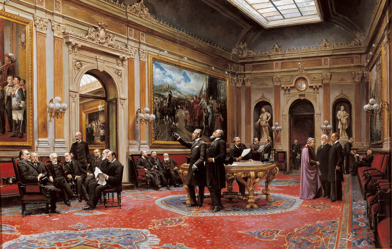 A szenátus konferenciaterme 1904 márciusában alkotó: Asterio Mañanós Martínez