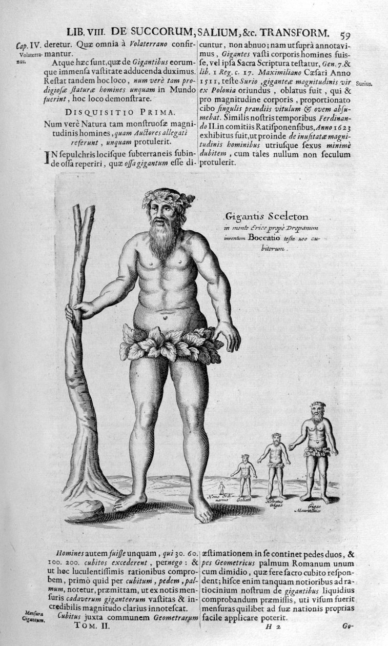 Vízözön előtti óriások, 1678. alkotó: Athanasius Kircher