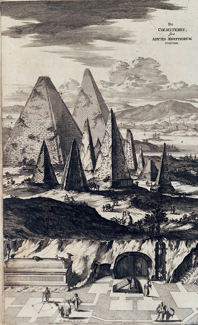 A fekete fáraók piramisai – Athanase Kircher „” Szfinx misztagogában” alkotó: Athanasius Kircher