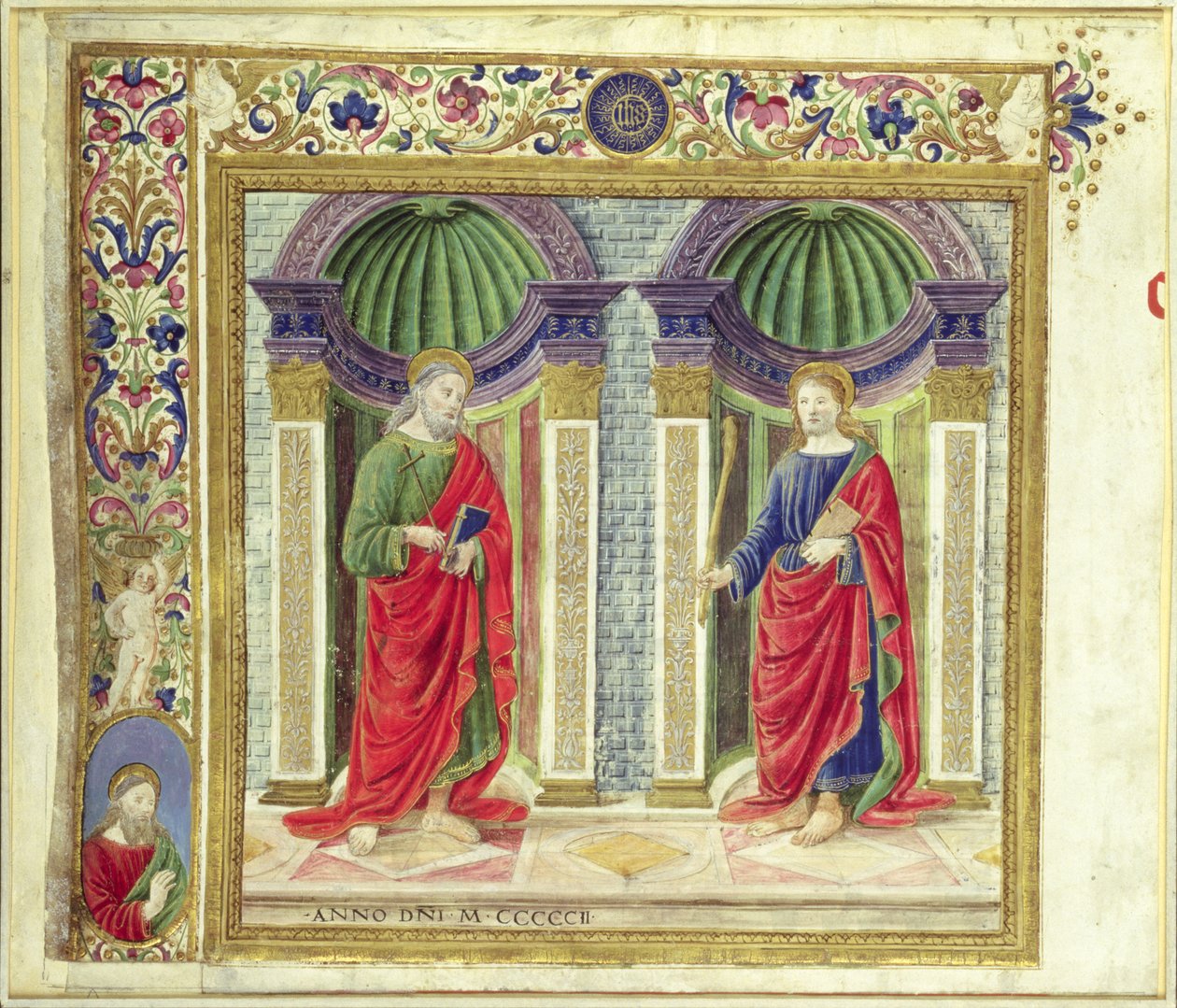 Szent András és Kisebbik Szent Jakab, 1502 alkotó: Attavante di Gabriello di Vanti di Bartolo